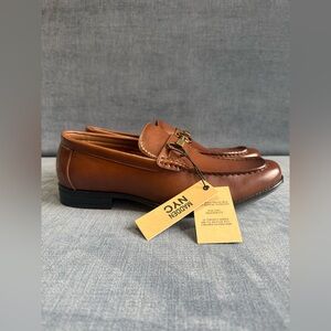 Madden NYC Men’s Gunner Brown Faux Leather Slip On Loafer SZ 8 New Preppy Career